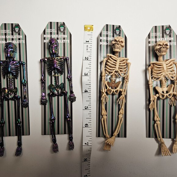 2 Skulls and set of 4 Mini Skeletons - Picture 2 of 4